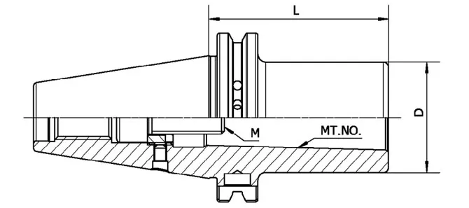 مشخصات آداپتور DIN 69871 MORSE Taper با میله کششی