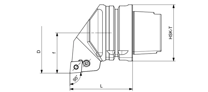 مشخصات ابزار تراشکاری HSK-T مدل PCLNR | PCLNL 95°/80°