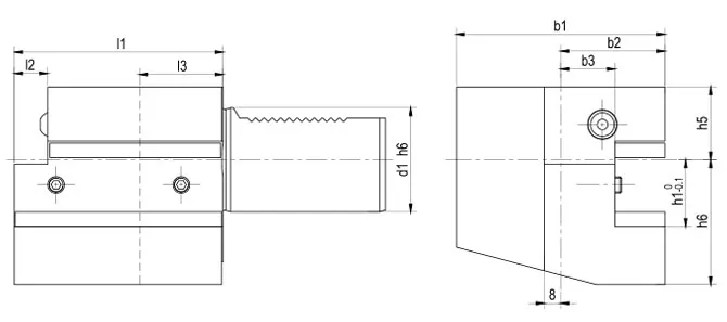 مشخصات نگهدارنده محوری فرم C1 راست