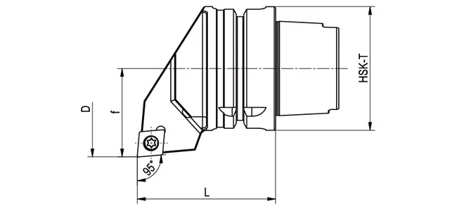 مشخصات ابزار تراشکاری HSK-T SCLCR | SCLCL 95°/80°
